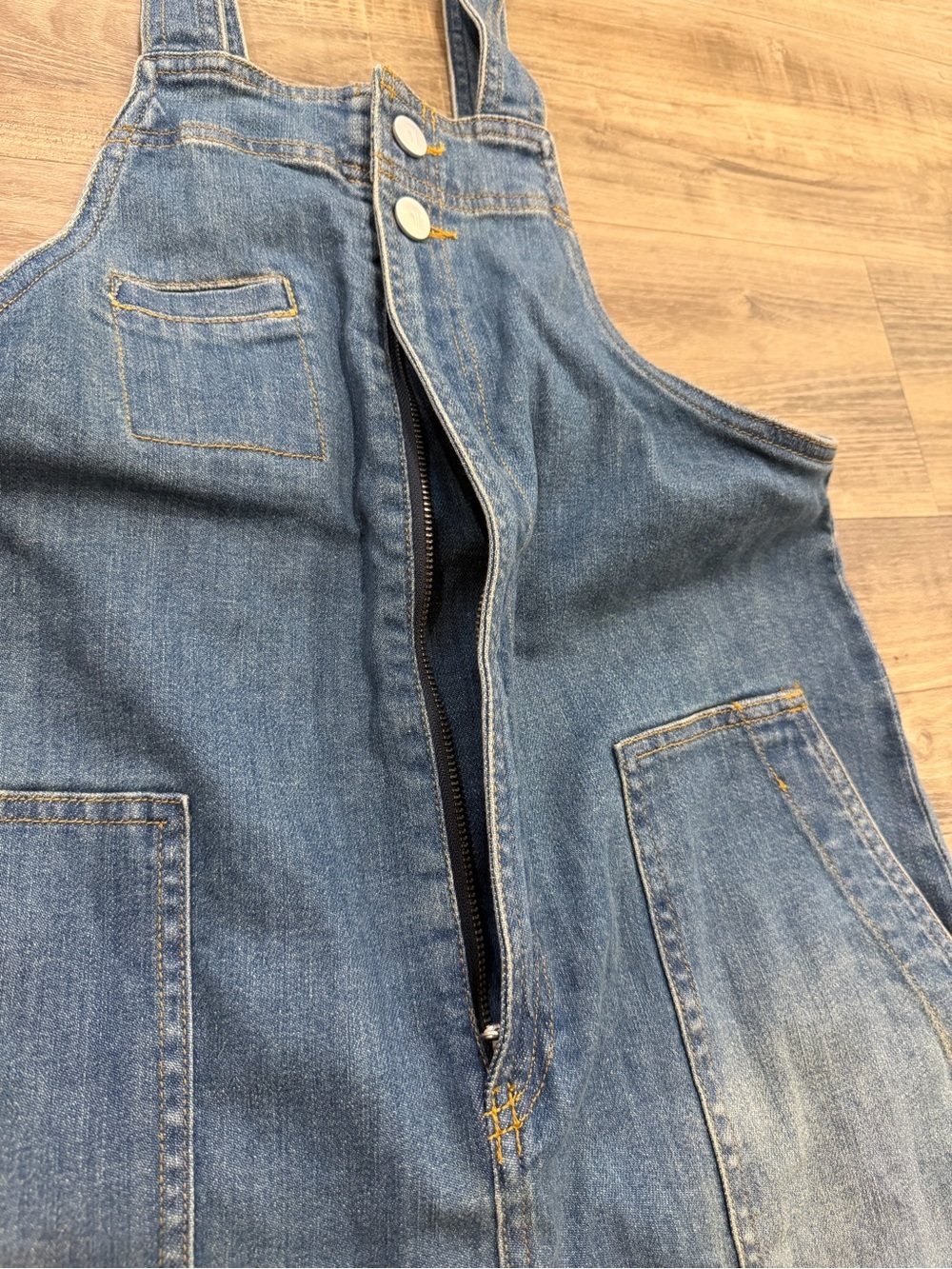 Anthropologie Pilcro Barrel Leg Denim Overalls XS - Picture 10 of 11